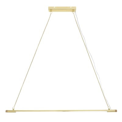 Suspension Gold LED or métal / chêne - L 124 cm - Bloomingville