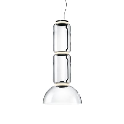 Suspension Noctambule Dôme n°2 verre transparent / LED - Ø 55 x H 120 cm - Flos