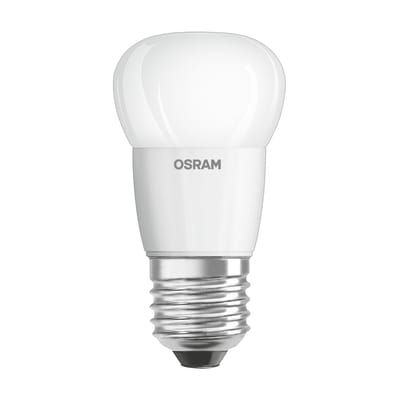 Ampoule LED E27 avec radiateur verre blanc / Sphérique dépolie - 5W=40W (2700K, blanc chaud) - Osram