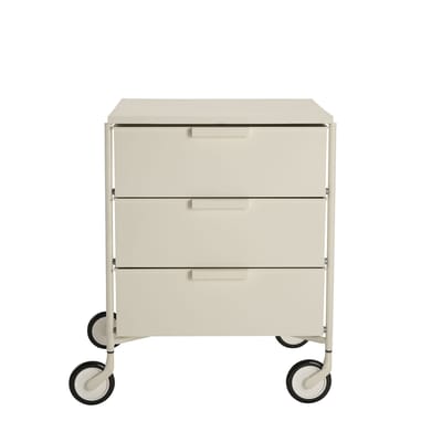 Kartell White - Mobile Container Mobil - Recycled Thermoplastic Technopolymer - Designer Antonio Citterio Size 49