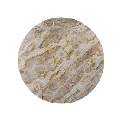 bloomingville - plateau tournant cuisine en pierre, marbre couleur beige 36 x 5 cm made in design