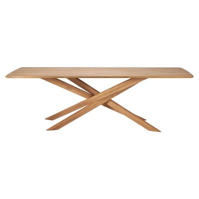Table rectangulaire Mikado Outdoor bois naturel / 240 x 108 cm - Teck / 10 Personnes - Ethnicraft