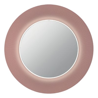 Miroir lumineux All saints plastique rose LED / Ø 78 cm - Kartell
