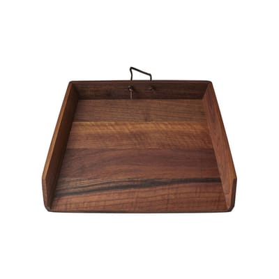 malle w. trousseau - planche à pain découpe en bois, noyer huilé couleur bois naturel 32.5 x 28 6.3 cm made in design