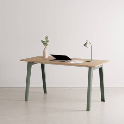 Bureau New Modern bois gris / 150 x 70 cm - Chêne éco-certifié - TIPTOE
