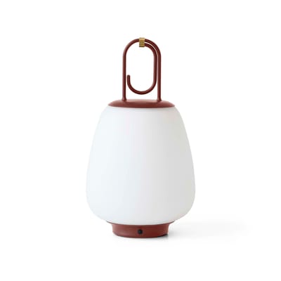 Lampe extérieur sans fil rechargeable Lucca SC51 LED verre rouge / Soufflé bouche - &tradition