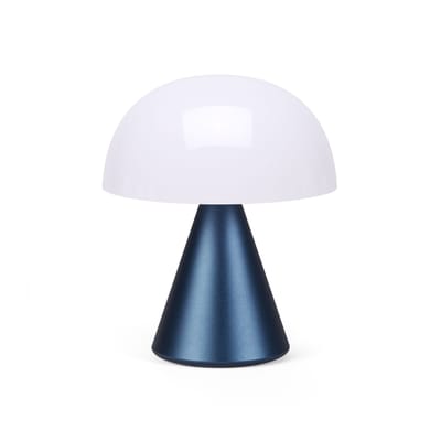 Lampe extérieur sans fil rechargeable Mina Medium LED métal plastique bleu / H 11 cm - Lumière color