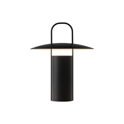 audo copenhagen - lampe extérieur sans fil rechargeable ray en métal, aluminium couleur noir 21.2 x 23.5 cm designer daniel schofield made in design