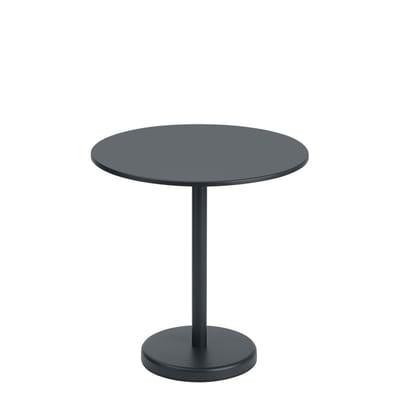 Table ronde Linear Café métal noir / Ø 70 cm - Muuto