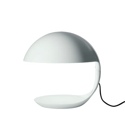 Lampe de table Cobra plastique blanc / Elio Martinelli , 1968 - Martinelli Luce