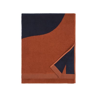 marimekko - serviette de bain serviettes en tissu, coton éponge couleur orange 150 x 70 cm designer maija isola made in design