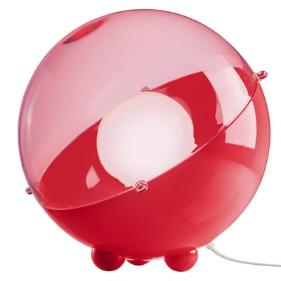koziol - lampe à poser orion en plastique, polystyrène couleur rouge 32.9 x 30.5 cm made in design