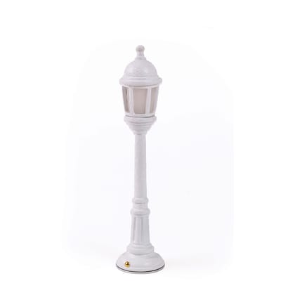 Lampe extérieur sans fil rechargeable Street Lamp Outdoor plastique blanc / H 42 cm - USB - Seletti