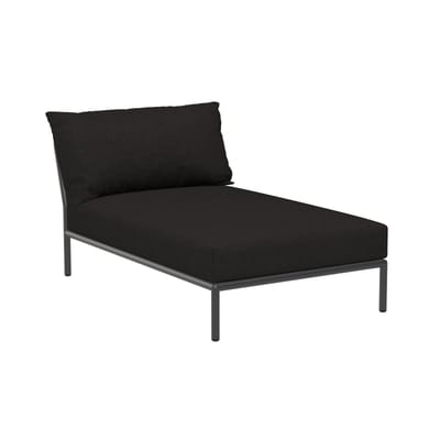 Canapé de jardin Noir Tissu Design Confort