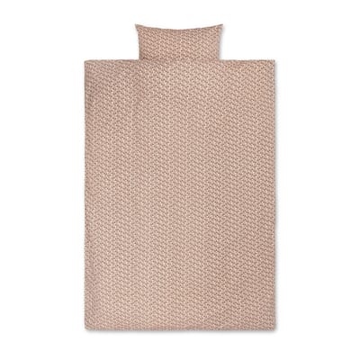 ferm living - parure de lit 1 personne lit en tissu, coton biologique gots couleur rose 22.89 x cm made in design