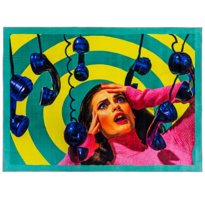 Tapis Toiletpaper - Phones multicolore / 194 x 280 cm - Seletti