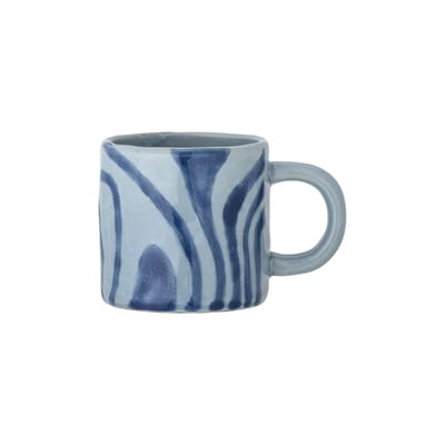 bloomingville - tasse vaisselle en céramique, grès couleur bleu 7.5 x 8 cm made in design