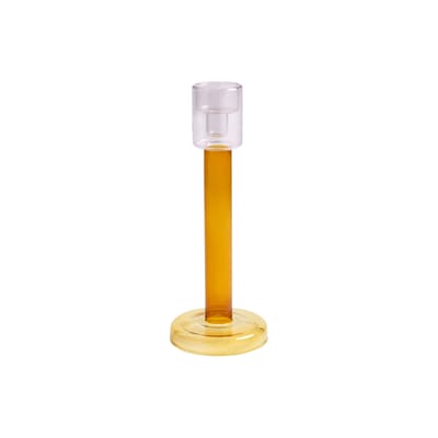 Klevering Orange & - Candle Stick Bole - Borosilicated Glass - Designer Lex Pott Size 12