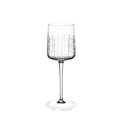 christofle - verre à vin rouge graphik en verre, cristal soufflé bouche couleur transparent 15.33 x 21.5 cm designer studio made in design