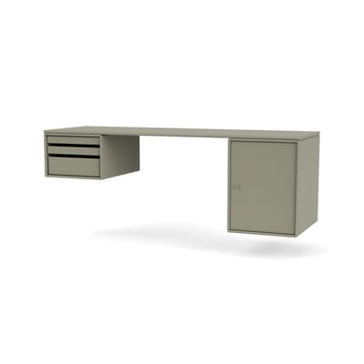 MONTANA - Bureau mural Home office - Gris - MDF laqué - Designer Peter J. Lassen