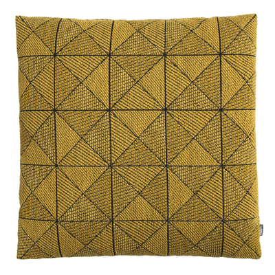 Coussin Tile tissu jaune noir / 50 x 50 cm - Muuto