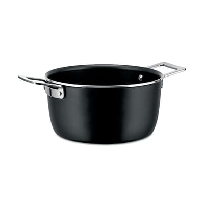 alessi - faitout pots&pans noir 31.07 x 11 cm designer jasper morrison métal, aluminium 100% recyclé