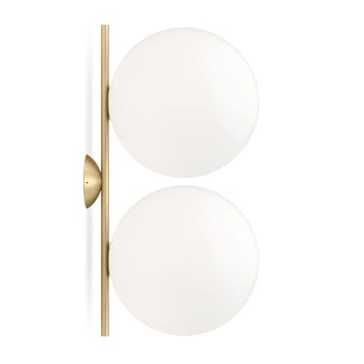 Flos Light - Ceiling Ic - Metal - Steel With Brass Finish - Designer Michael Anastassiades 42Cm