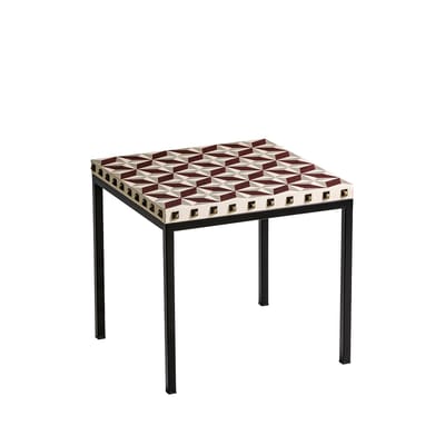 Table d'appoint Not a Harem - Cross tissu multicolore / 45 x 45 x H 40 cm - Coton imprimé - Moroso
