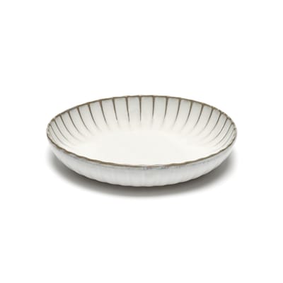 serax - assiette creuse inku en céramique, grès émaillé couleur blanc 18.17 x 4.5 cm designer sergio herman made in design