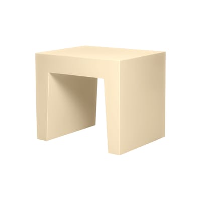 Table d'appoint Concrete Seat plastique beige / Table d'appoint - Polyéthylène recyclé - Fatboy