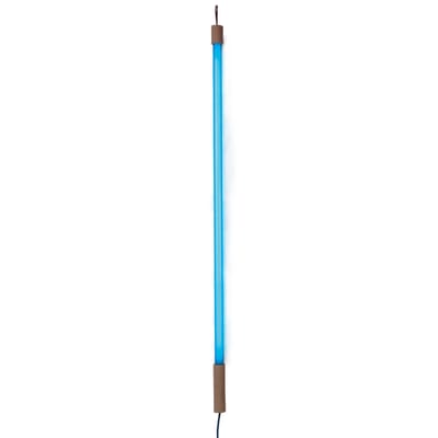 Applique avec prise Linea Wood verre bleu LED / L 134 cm - Seletti