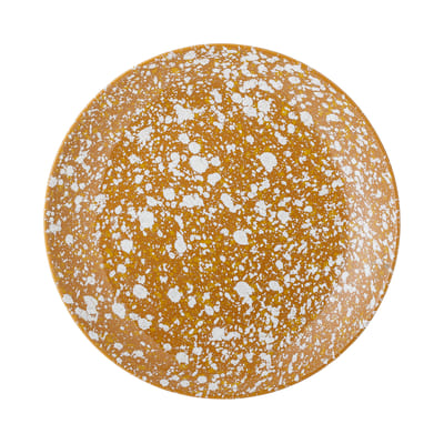 bloomingville - assiette carmel en céramique, grès émaillé couleur marron 20.8 x 3.5 cm made in design