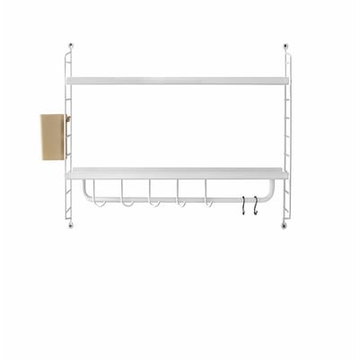 Etagère String Bathroom métal blanc / Pour salle de bain - L 58 x H 50 x P 20 cm - String Furniture