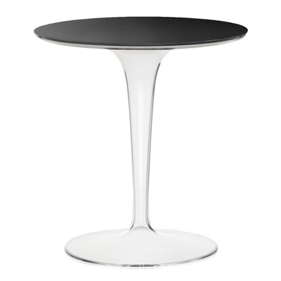 Table d'appoint Tip Top Glass verre plastique noir - Kartell