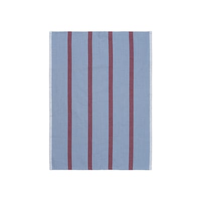 ferm living - torchon torchons en tissu, lin couleur bleu 14.42 x cm designer trine andersen made in design