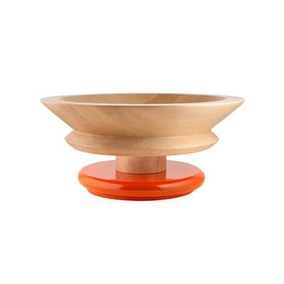 Centre de table / By Ettore Sottsass orange bois naturel / Alessi 100 Values Collection - Alessi