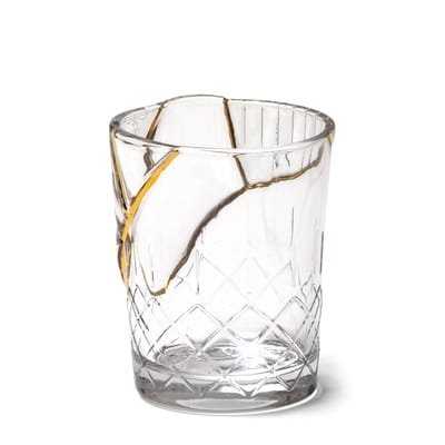 seletti - verre kintsugi en verre, or fin couleur transparent 15.33 x 10 cm designer marcantonio made in design