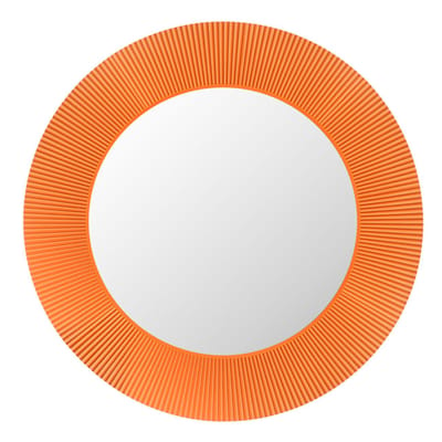 Miroir lumineux All Saints plastique orange LED / Ø 78 cm - Kartell