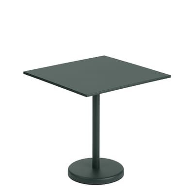 Table carrée Linear Café métal vert / 70 x 70 cm - Muuto