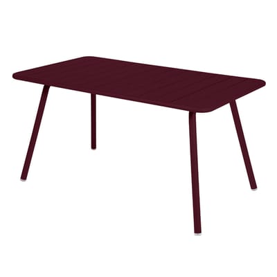 Table rectangulaire Luxembourg métal violet / 6 personnes - 143 x 80 cm - Aluminium - Fermob