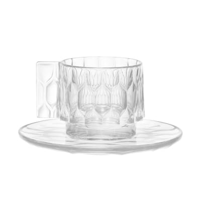 kartell - tasse à café jellies family en plastique, technopolymère thermoplastique couleur transparent 19.83 x 5.5 cm designer patricia urquiola made in design