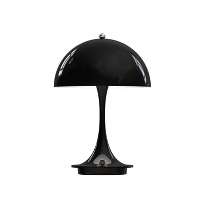 Lampe extérieur sans fil rechargeable Panthella 160 Portable métal noir / LED - Ø 16 x H 23 cm - Lou