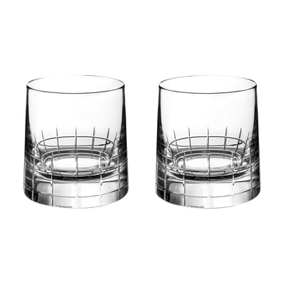 christofle - verre à whisky graphik en verre, cristal soufflé bouche couleur transparent 18.17 x 8 cm designer studio made in design