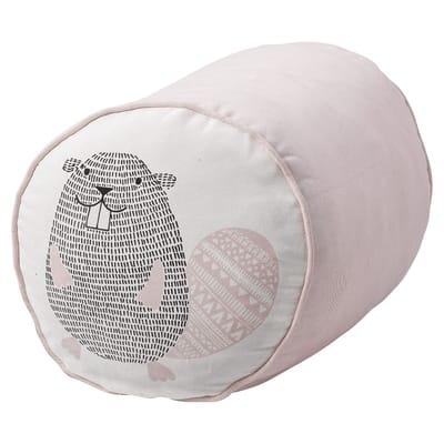 bloomingville - pouf enfant coussins en tissu, coton couleur rose 50.13 x 30 cm designer betina stamp made in design