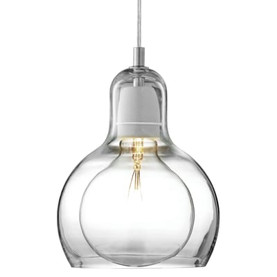 Suspension Mega Bulb verre transparent / Ø 18 cm - &tradition