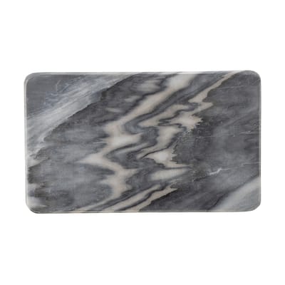 bloomingville - planche à découper cuisine en pierre, marbre couleur gris 38 x 23 1.5 cm made in design