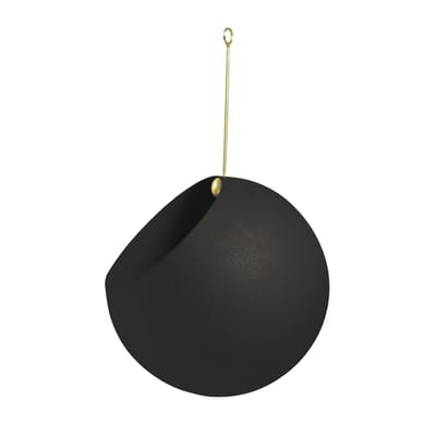 Pot de fleurs suspendu Globe Small métal noir / Ø 17 cm - AYTM