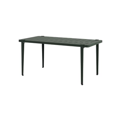 Table rectangulaire Midi métal vert / 160 x 80 cm - 6 personnes - TIPTOE