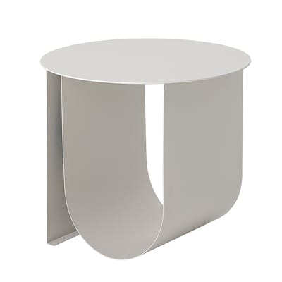 Table d'appoint Cher métal gris / Ø 43 cm - Porte-revues intégré - Bloomingville