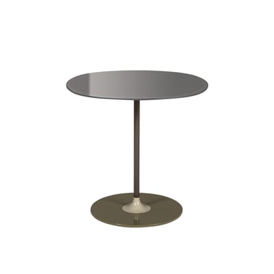 Table d'appoint Thierry verre gris / 45 x 45 x H 45 cm - Verre - Kartell